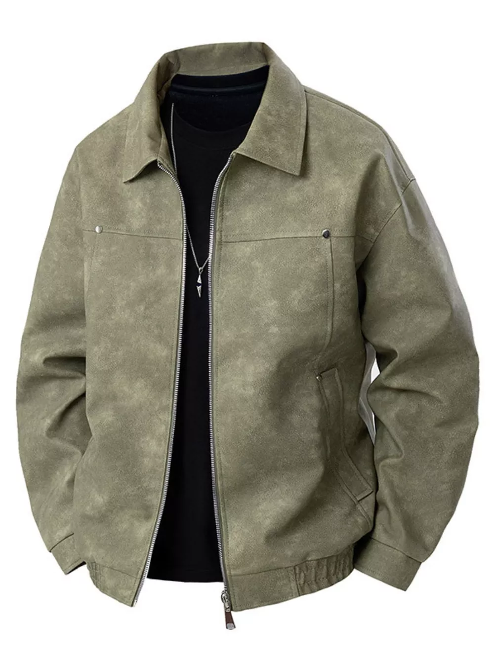 Men's Plus Size Zip Up Bomber Jacket