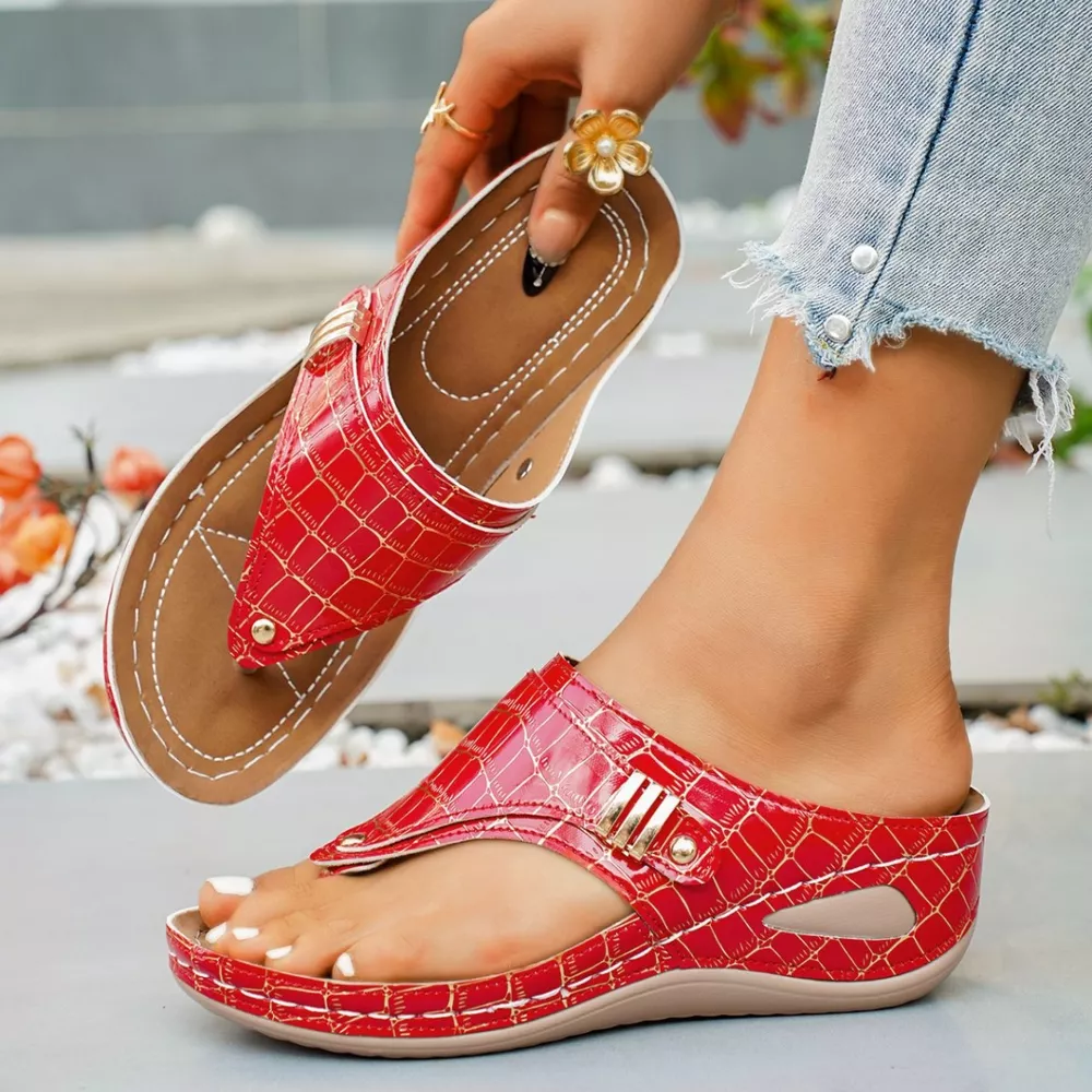 Toe Post Wedge Sandals, image 10