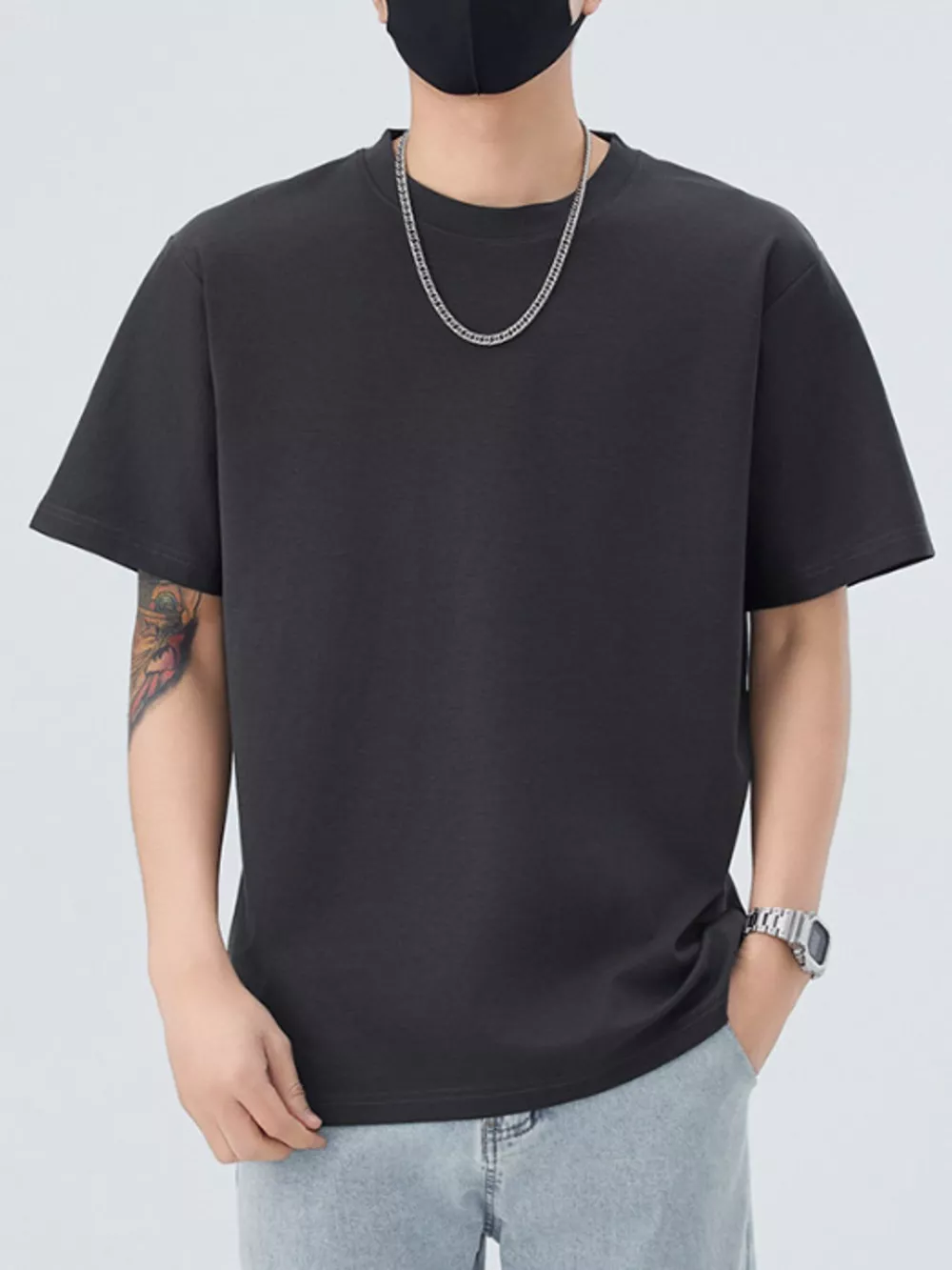Men's Full Size Round Neck Short Sleeve T-Shirt Plus Size, image 6