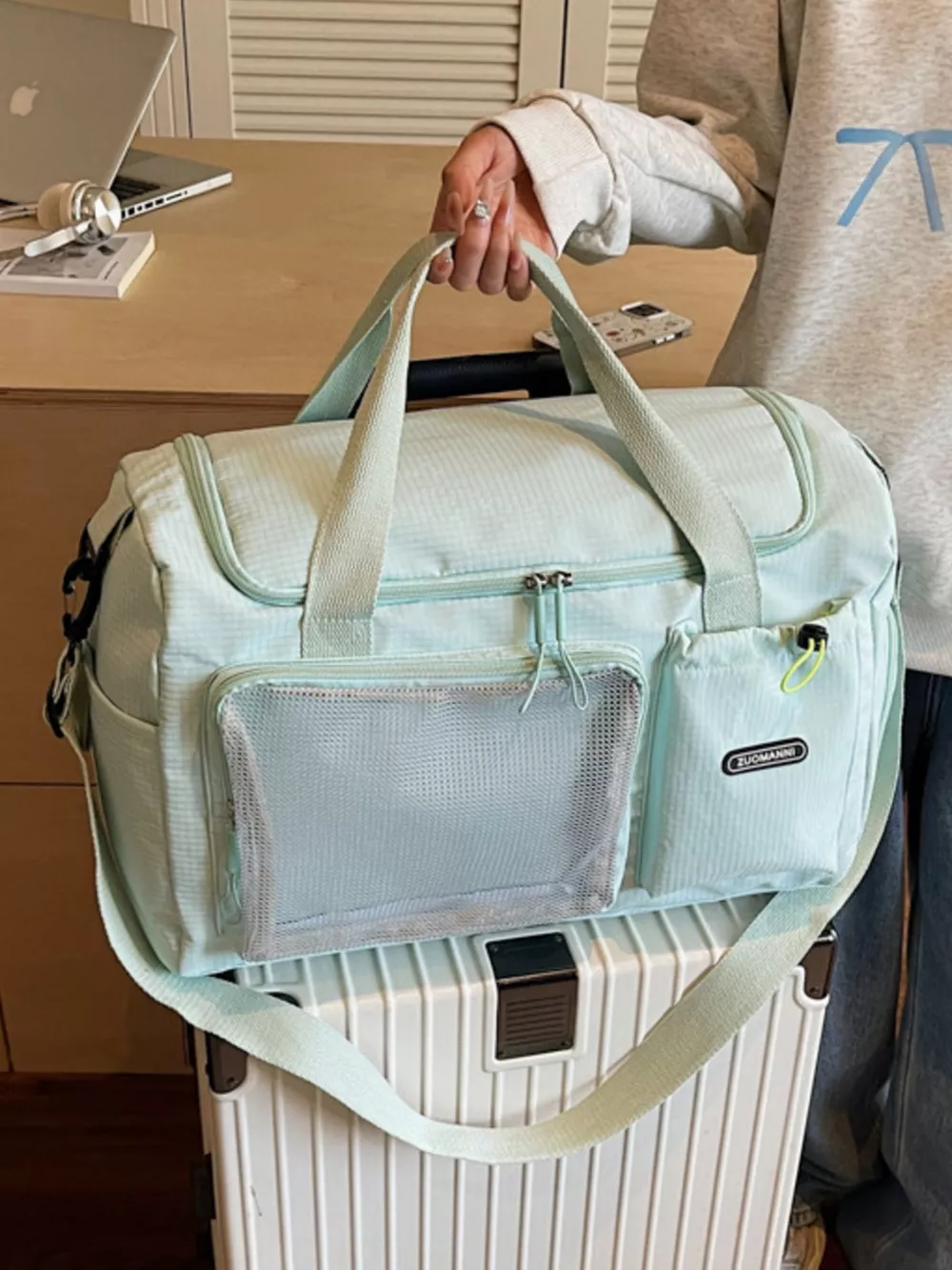 Drawstring Multi Pockets Travel Bag, image 4