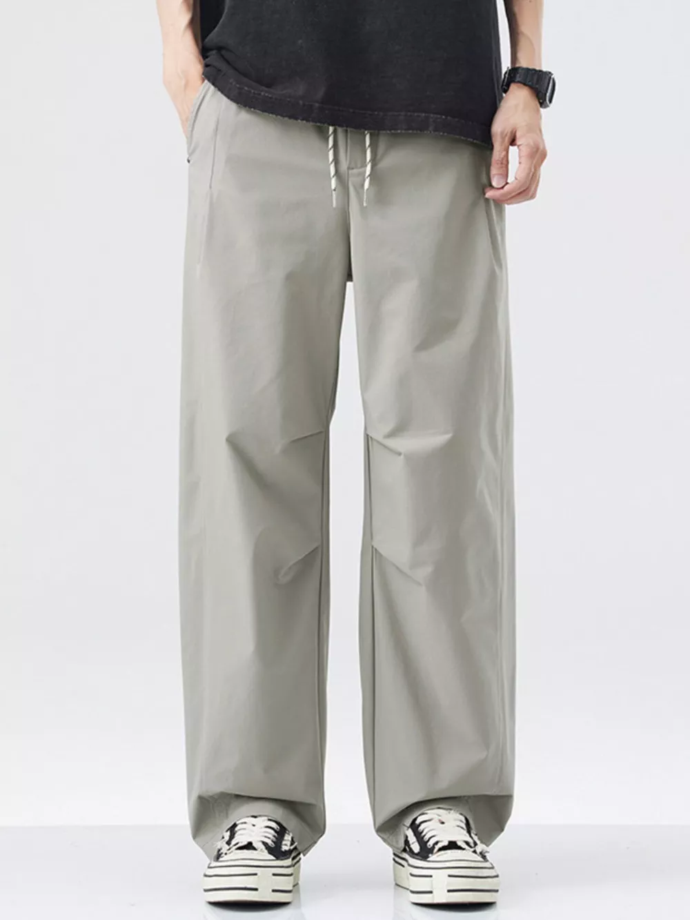 Men's Loose Fit Drawstring Cargo Pants, image 6