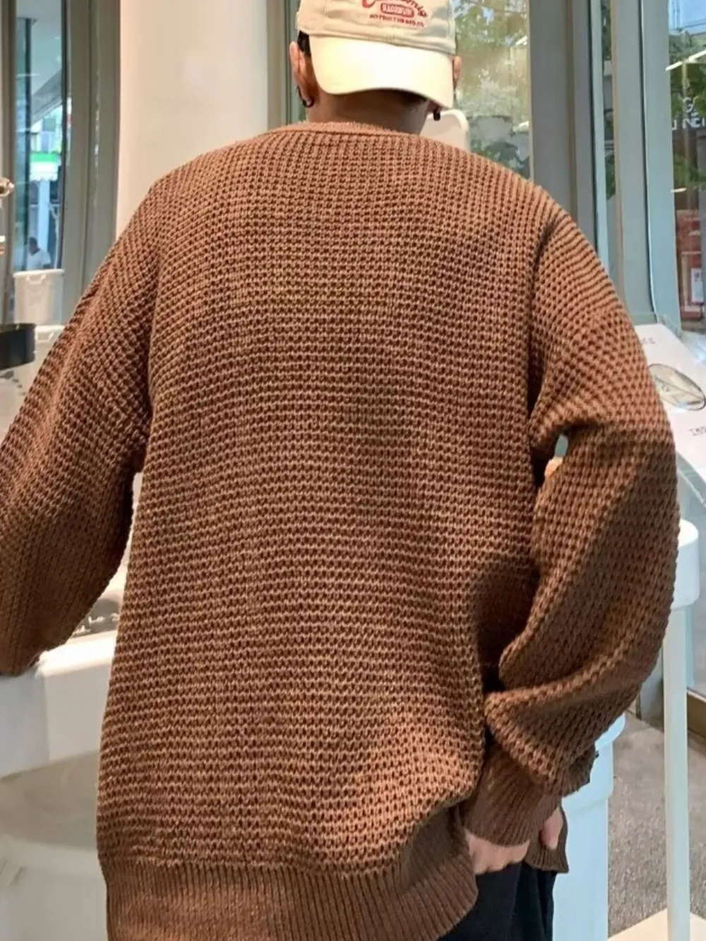 Men's Plus Size Round Neck Long Sleeve Sweater, image 7