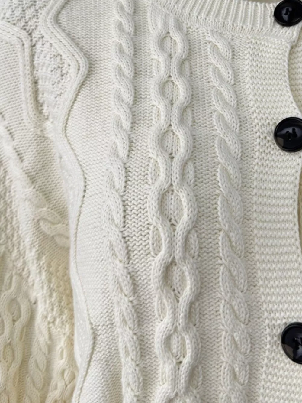Cable Knit Cardigan & Wide Leg Pants Sweater Set, image 4