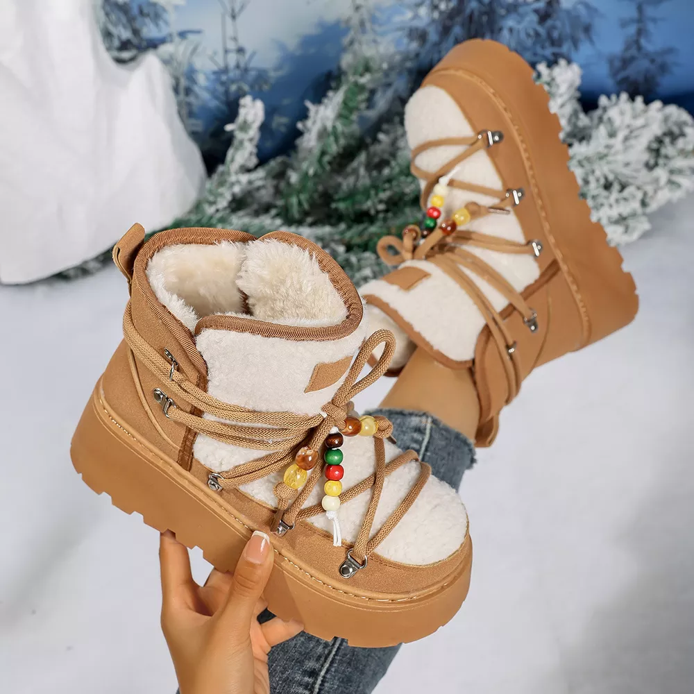 Lace-Up Platform Winter Boots, image 9