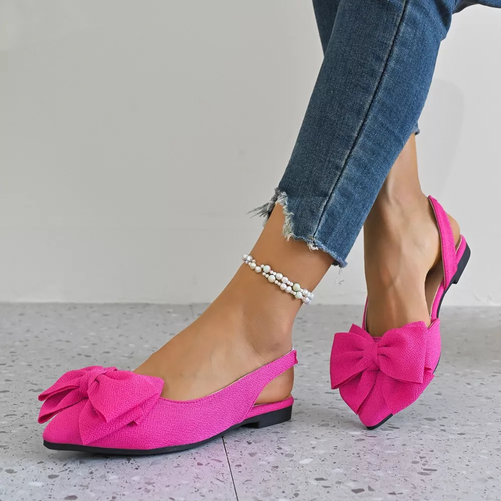 Bow Point Toe Slingback Sandals, image 12