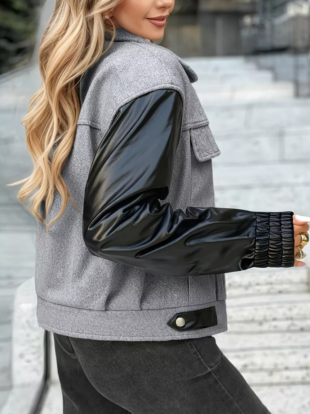 Color Block Zip-Up Jacket, image 3