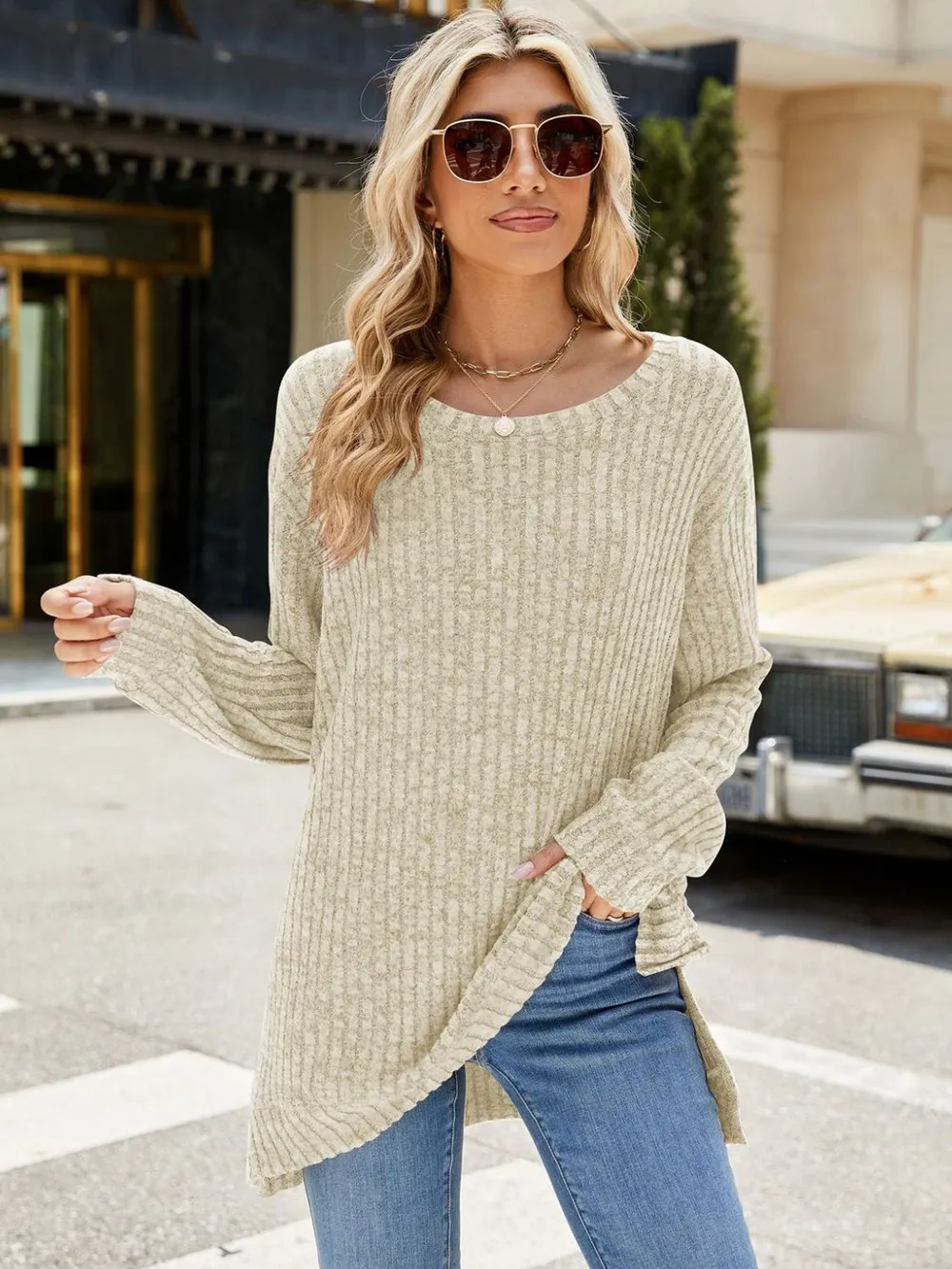 Round Neck Long Sleeve T-Shirt, image 11