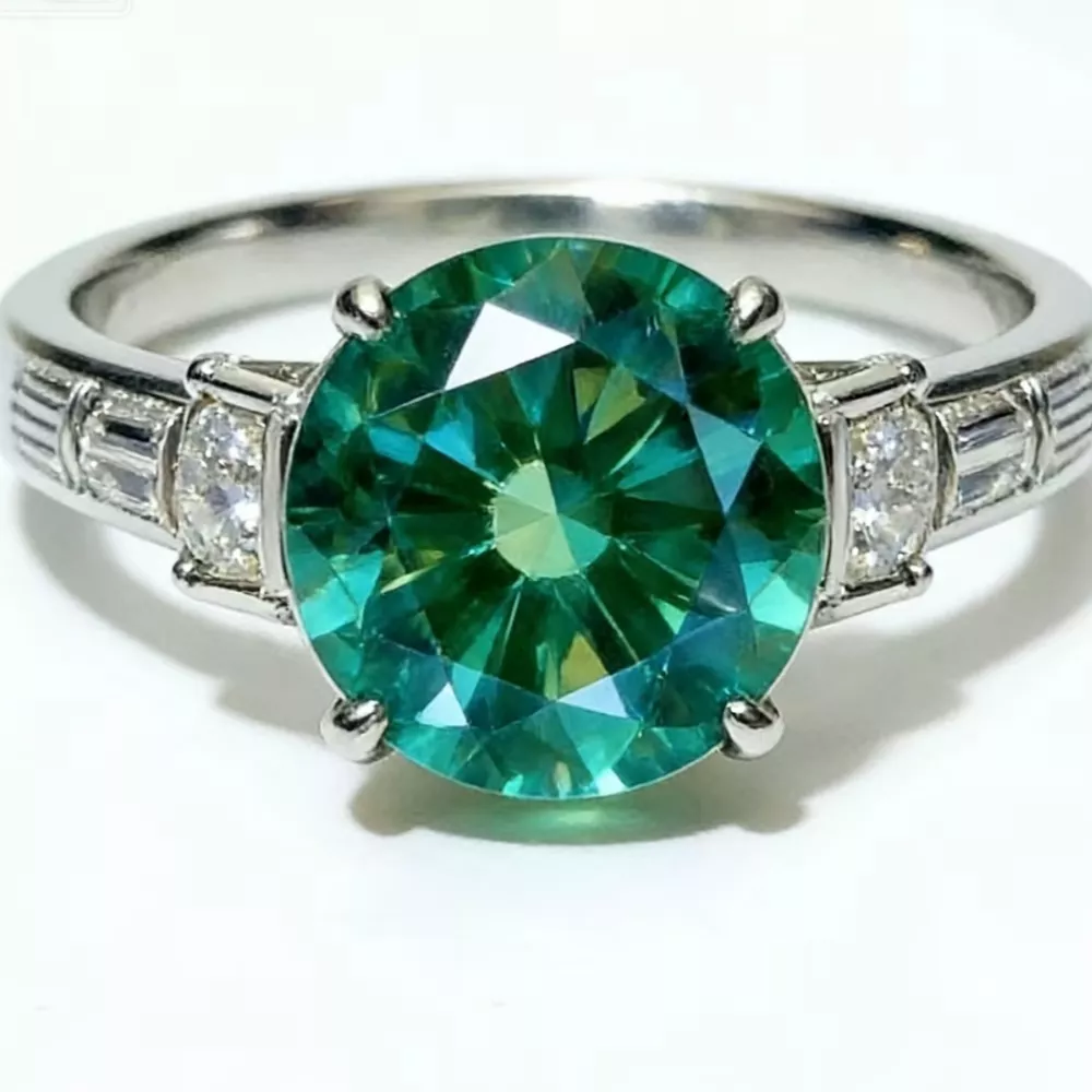 8 Carat Moissanite 925 Sterling Silver Ring, image 3