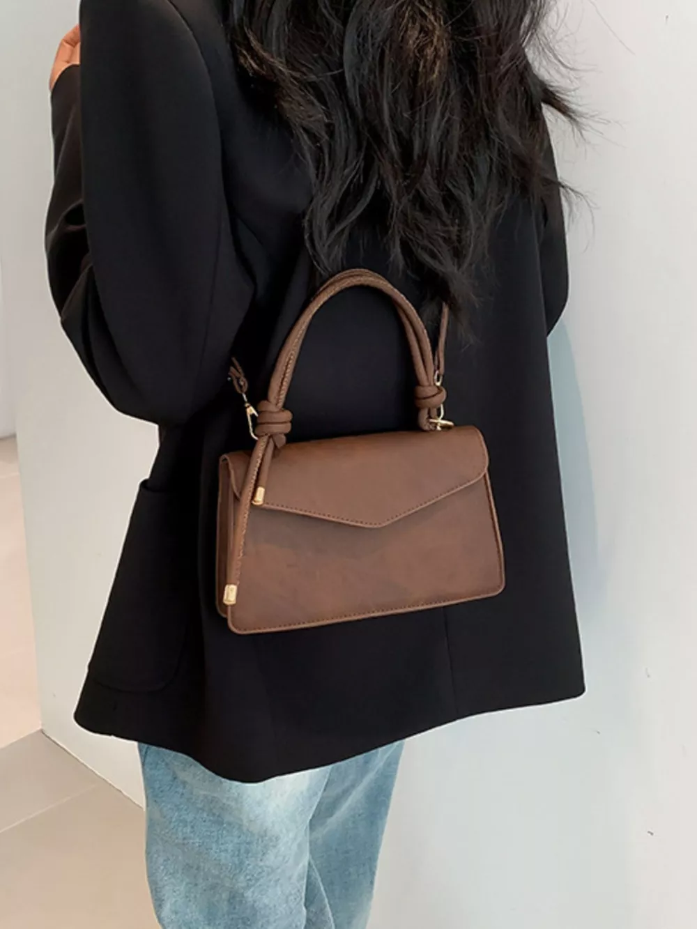 Flap Crossbody Bag with Top Handle, image 13