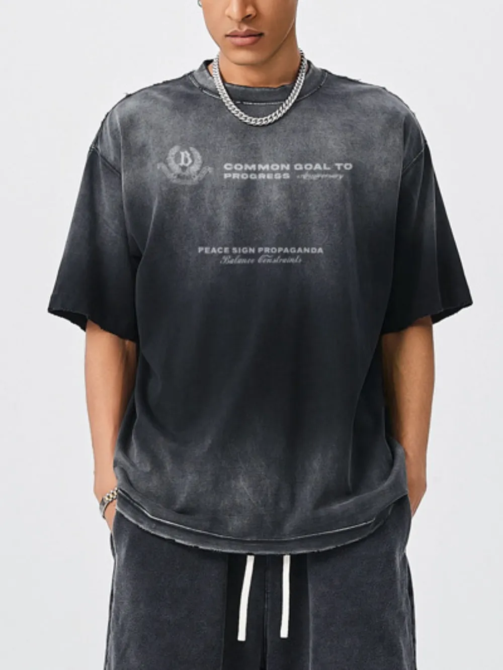 Men's Round Neck Short Sleeve T-Shirt, image 2