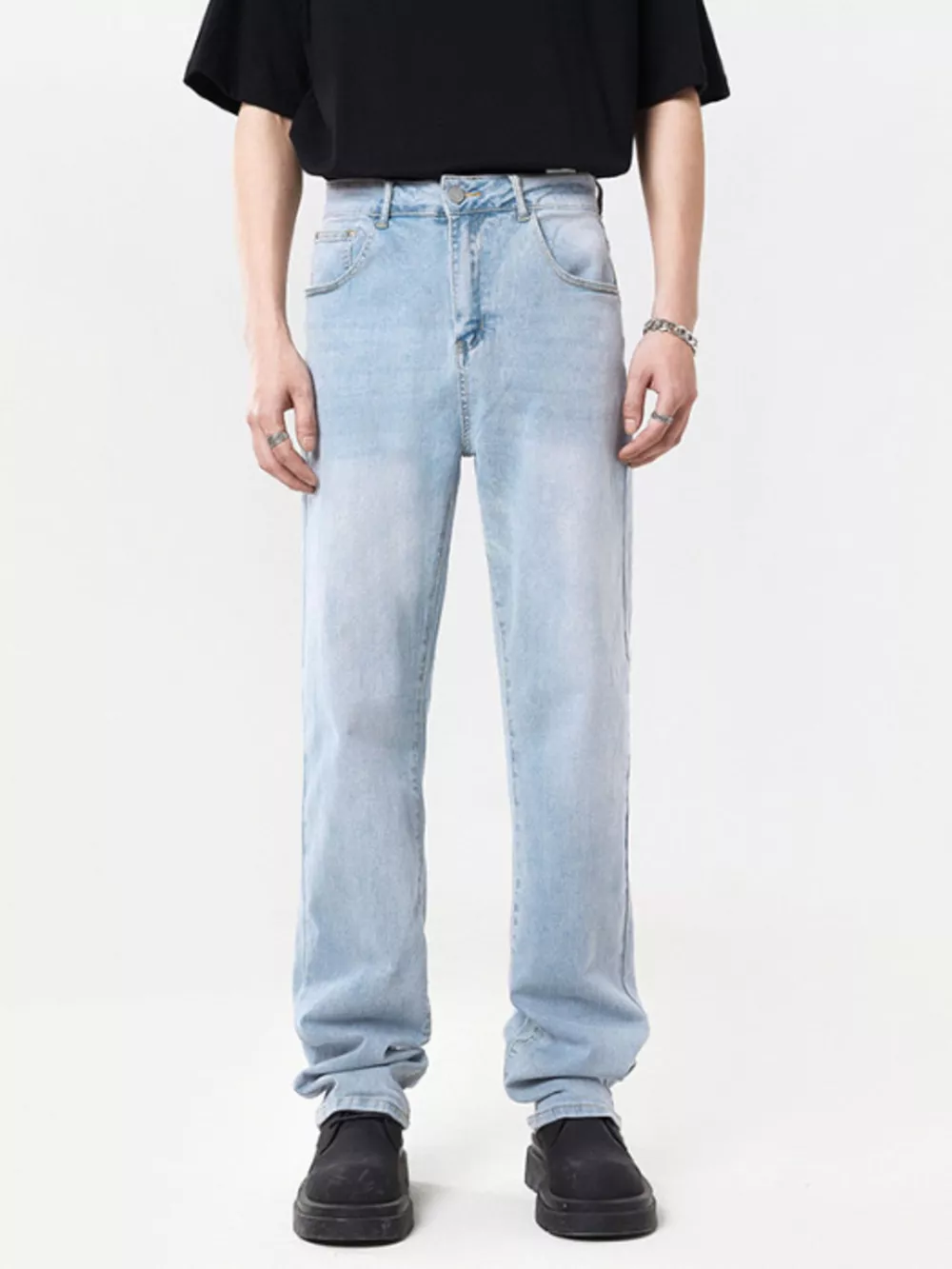 Men's Full Size Wide Leg Jeans Plus Size, image 6