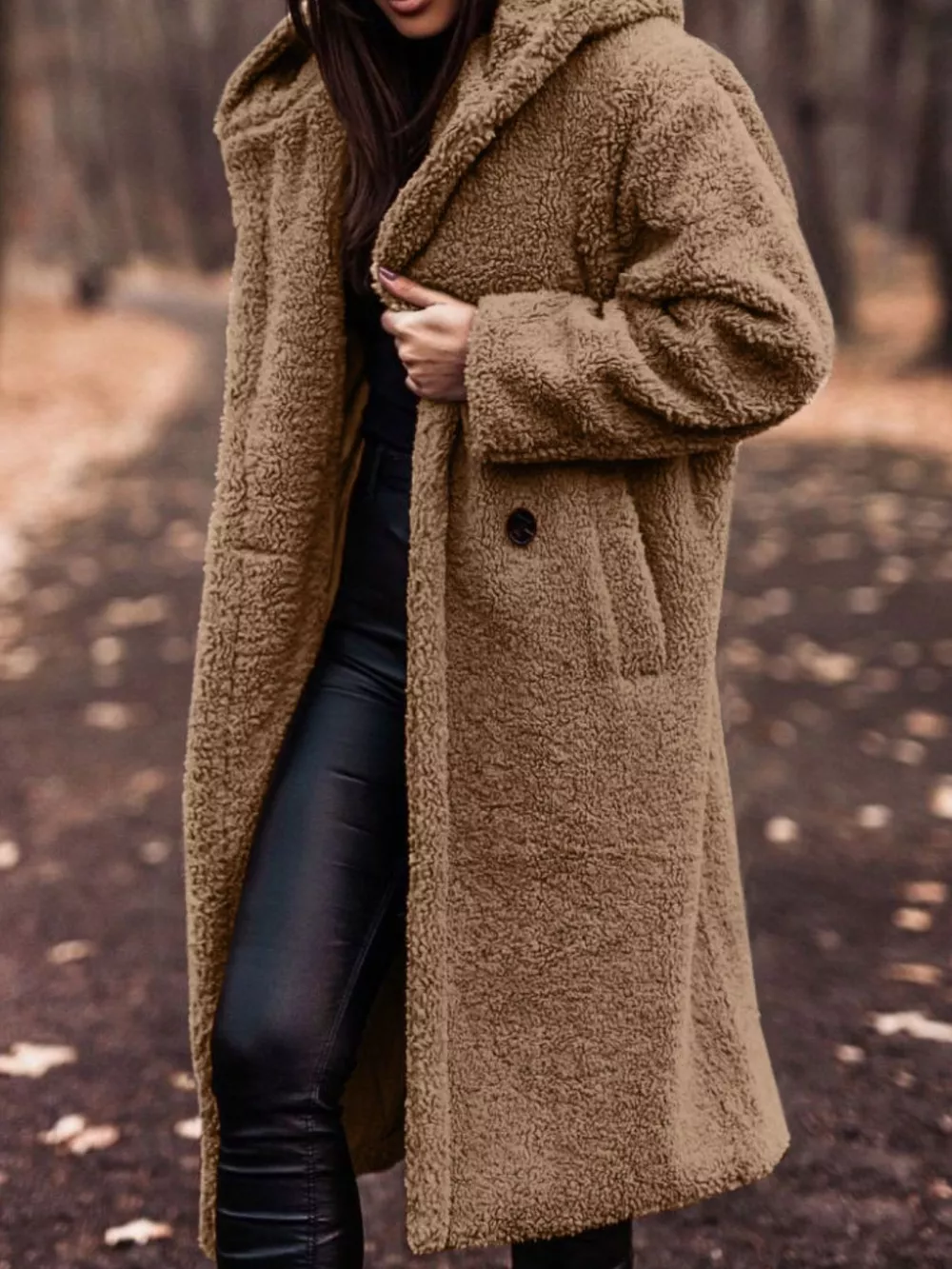 Teddy Bear Hooded Longline Outerwear, image 10