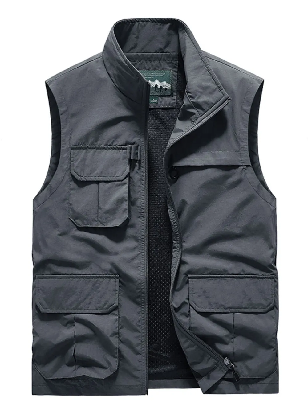 Men's Plus Size Zip Up Vest, image 2