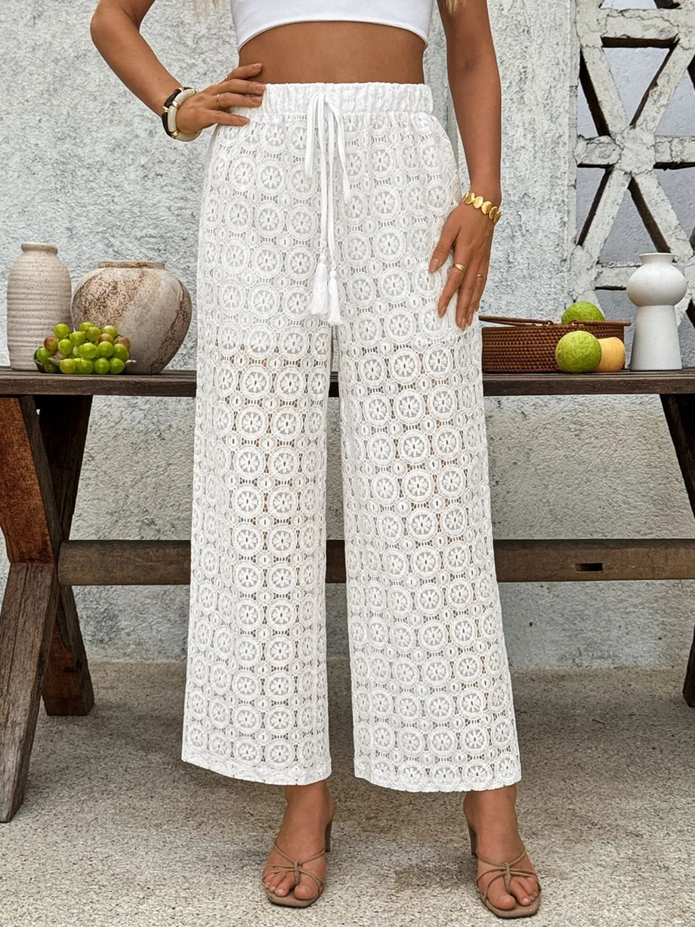 Lace Wide Leg Pants, image 7