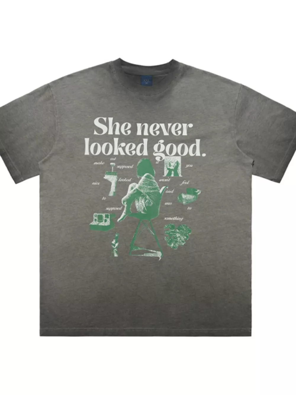 Men's Vintage Graphic Round Neck Oversized T-Shirt, image 3