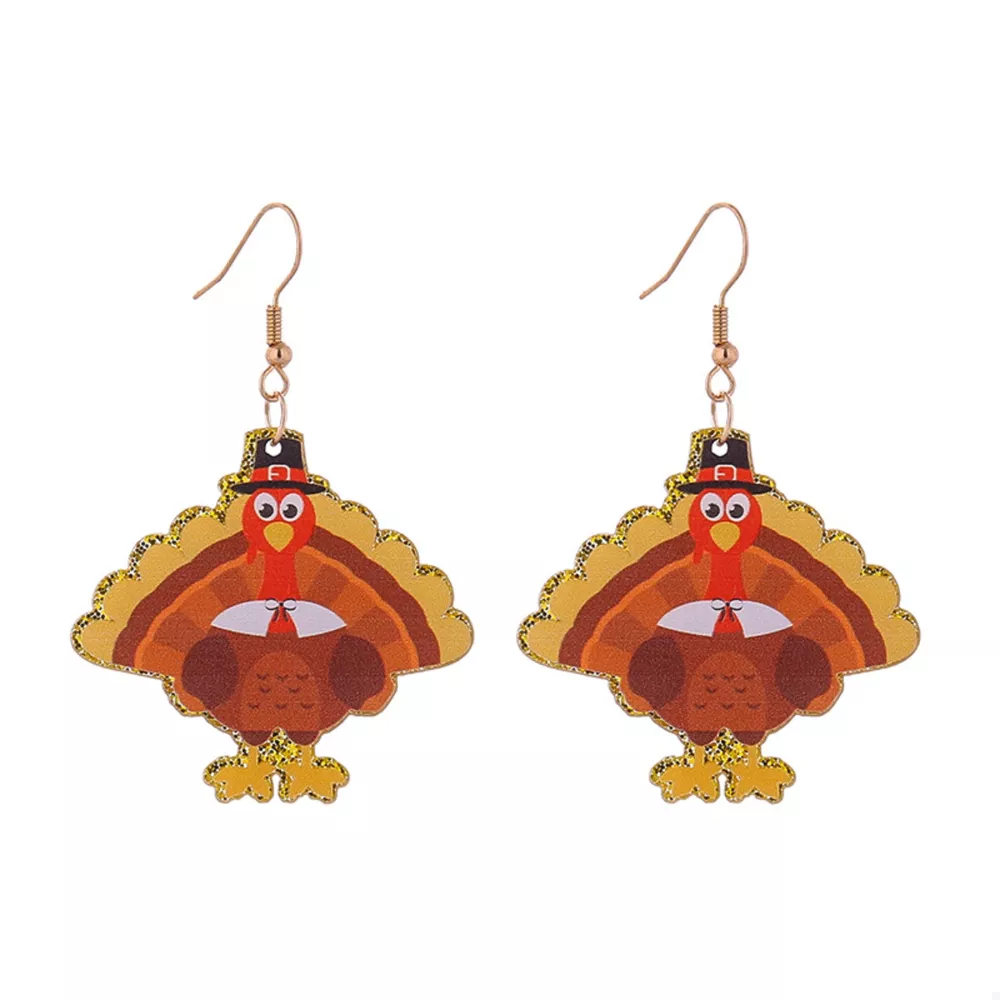 Thanksgiving Turkey Dangle Earrings, image 4