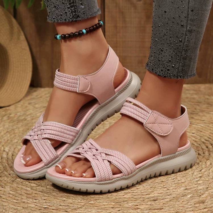 Open Toe Woven Strap Sandals, image 8