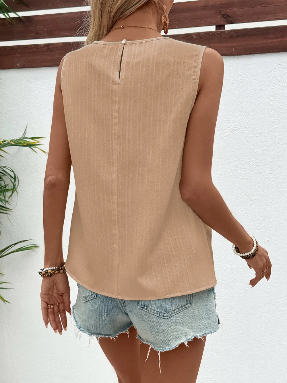 Ruched Round Neck Tank, image 3