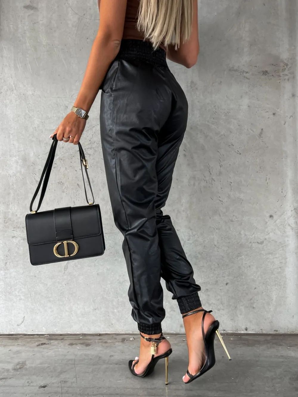 Smocked High Waist Pants with Pockets, image 9