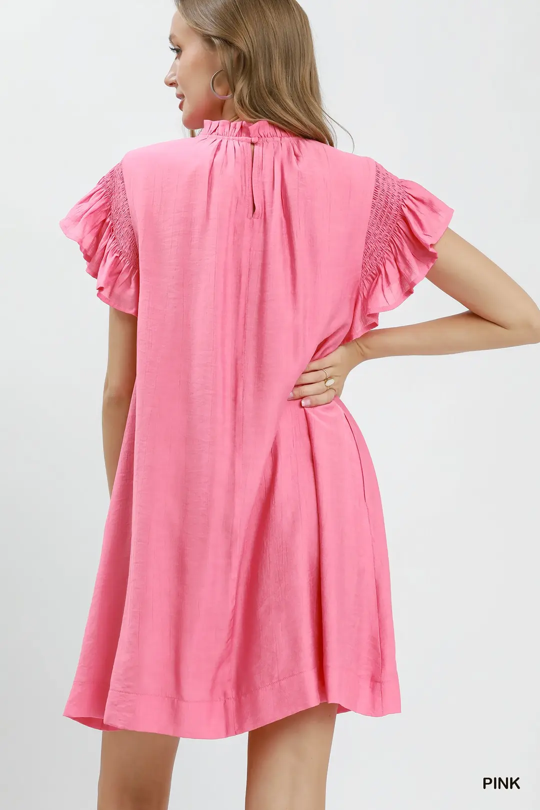 Ruffle Flutter Sleeve Dress, image 3