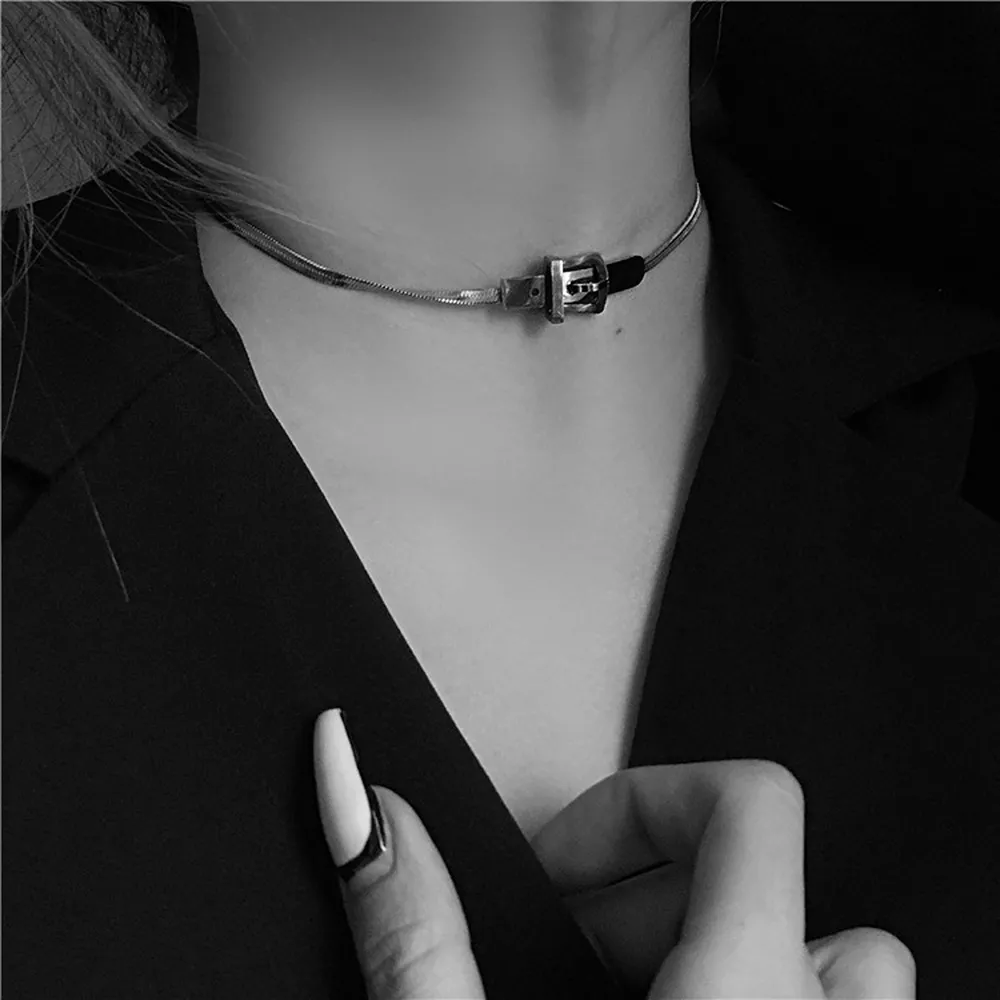 Chic Buckle Choker Necklace, image 2