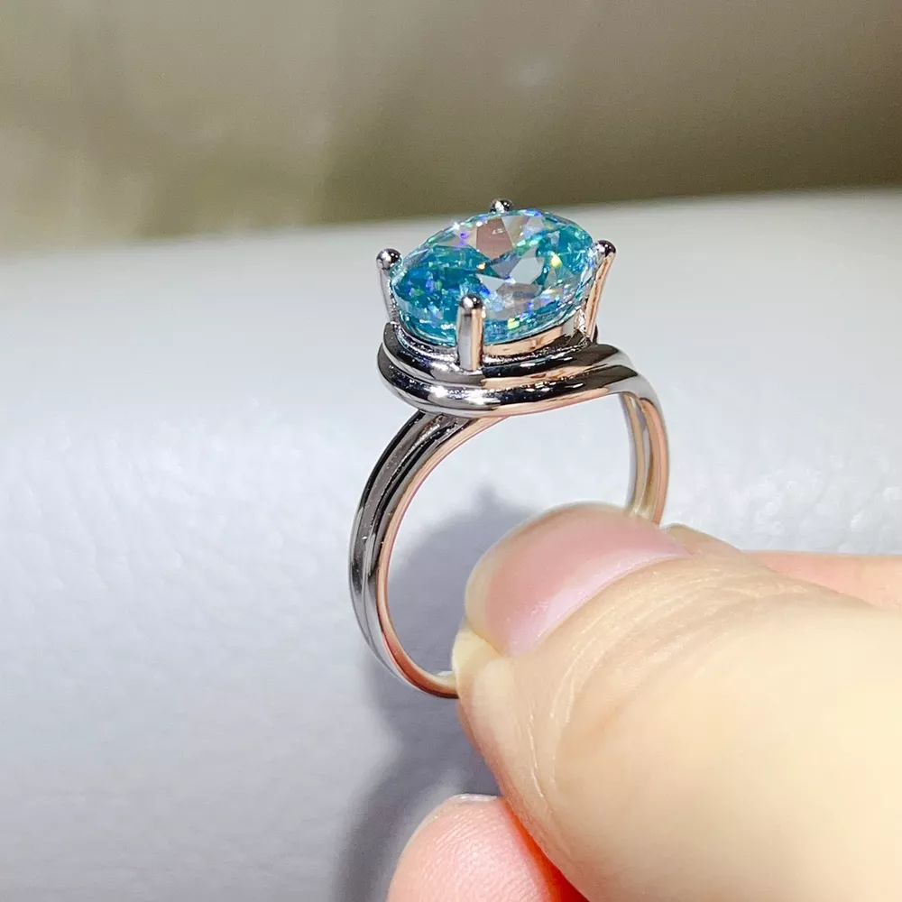 5 Carat 925 Sterling Silver Moissanite Ring, image 6