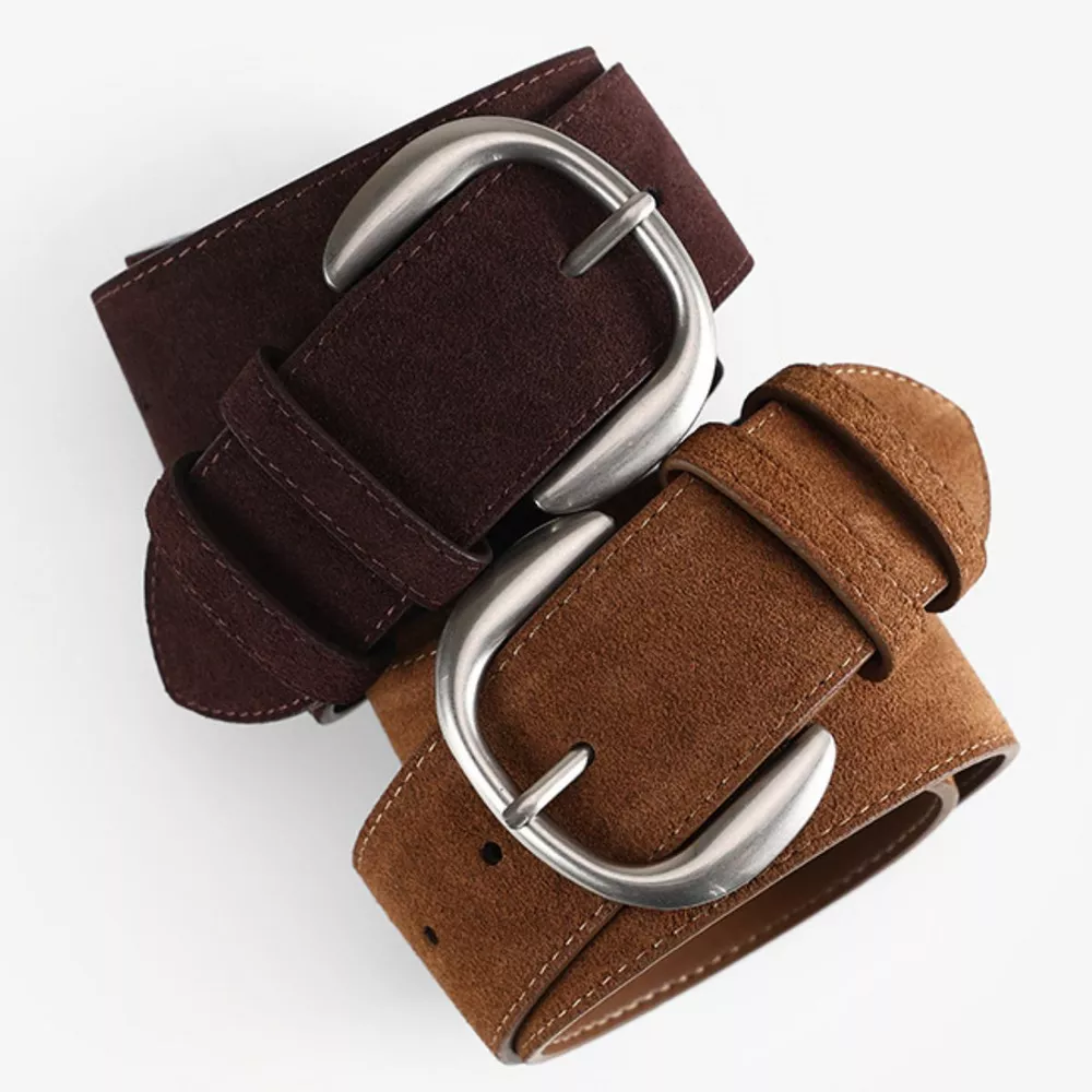 Silver Buckle Wide Waist Belt, image 2