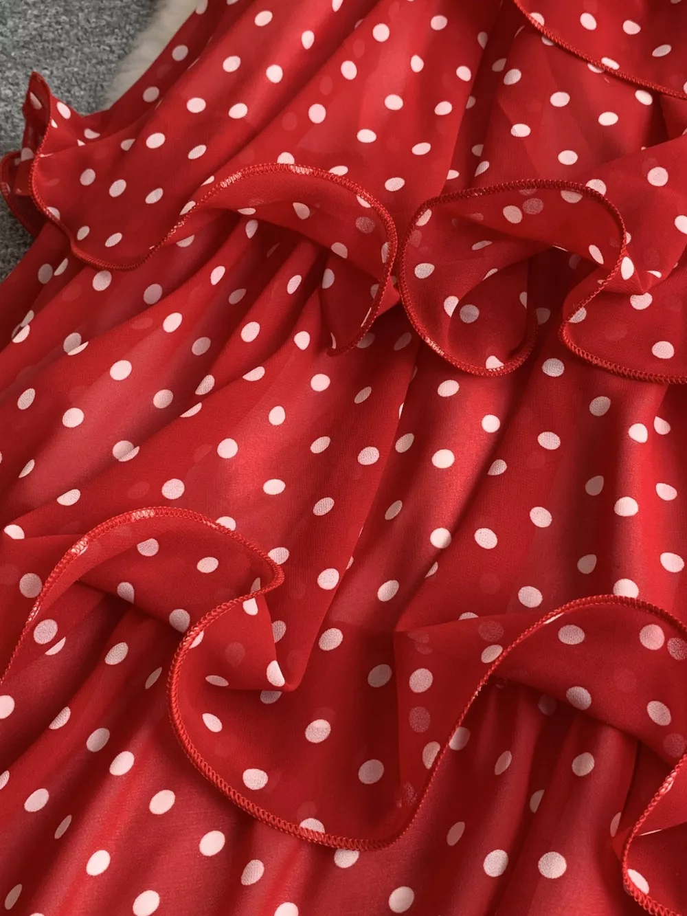 Polka Dot Ruffled Tiered Dress, image 8