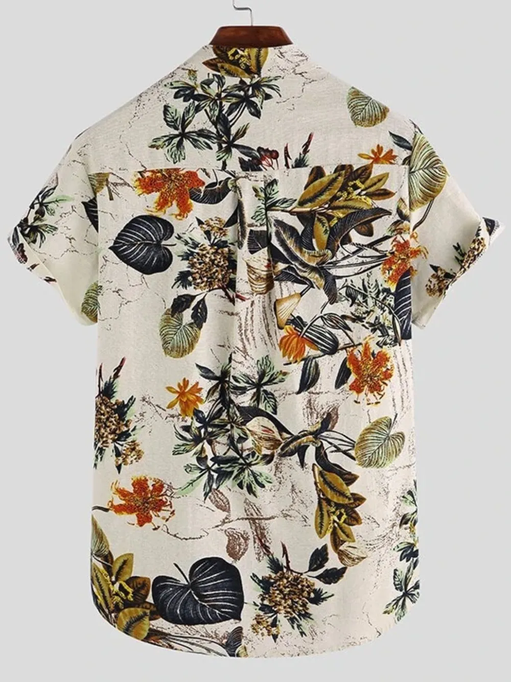 Men's Full Size Printed Button Up Short Sleeve Shirt Plus Size, image 2