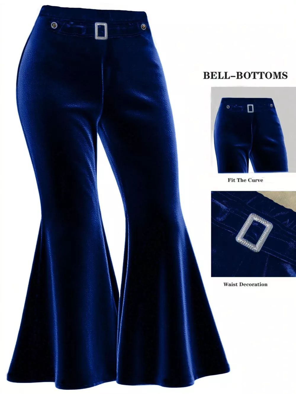 Plus Size Velvet Flared Pants, image 8