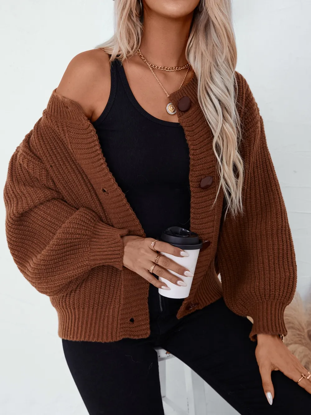 Button Down Long Sleeve Cardigan, image 8