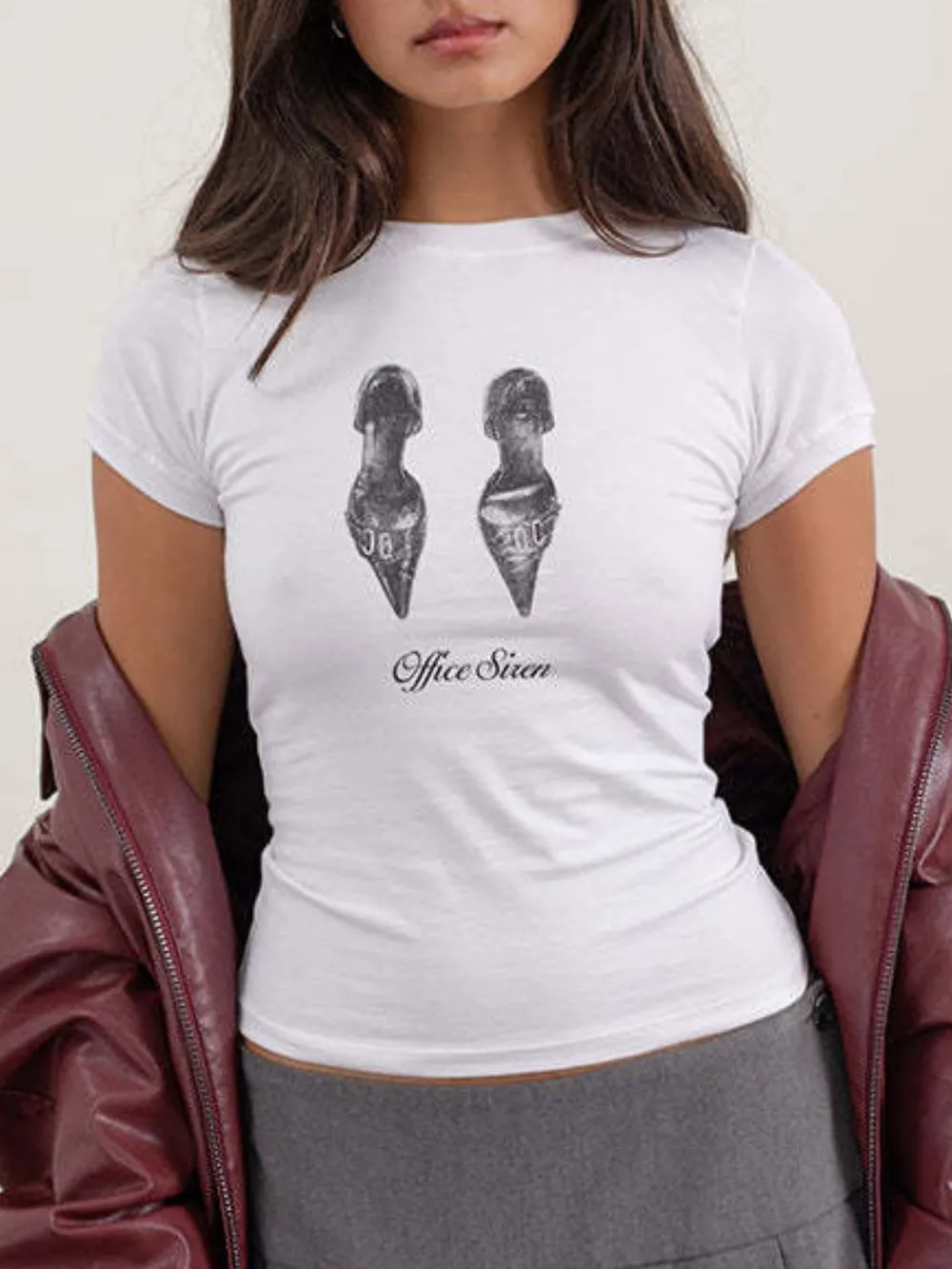 Letter Round Neck Short Sleeve T-Shirt, image 23