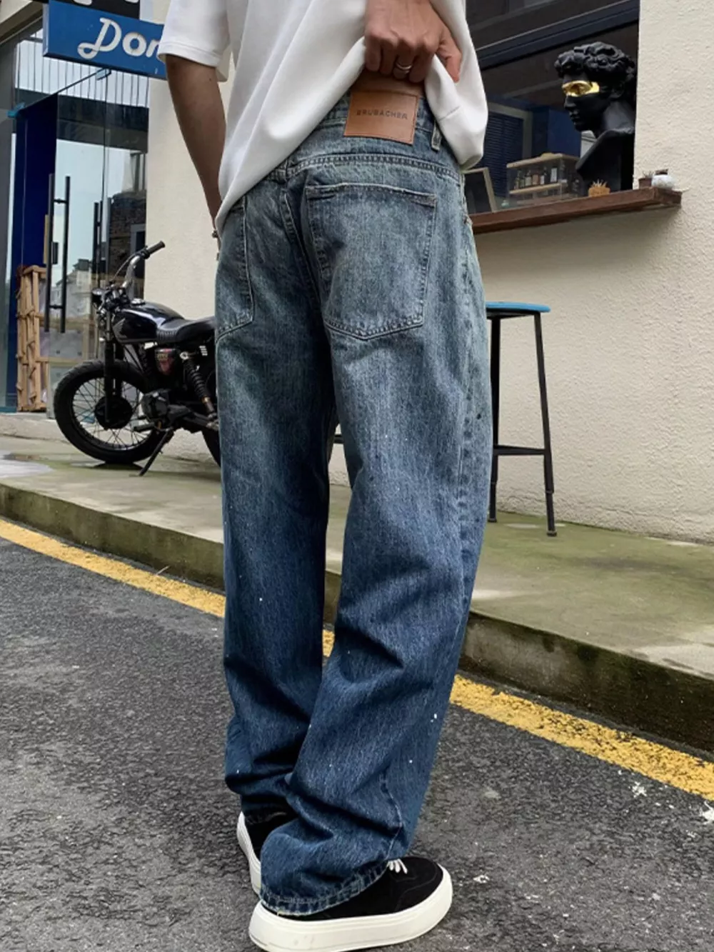Men's Full Size Wide Leg Jeans Plus Size, image 6
