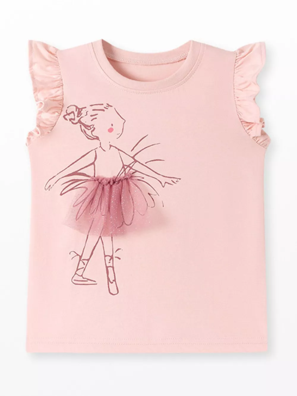 Children's Ballerina Ruffle Sleeve T-Shirt, image 2