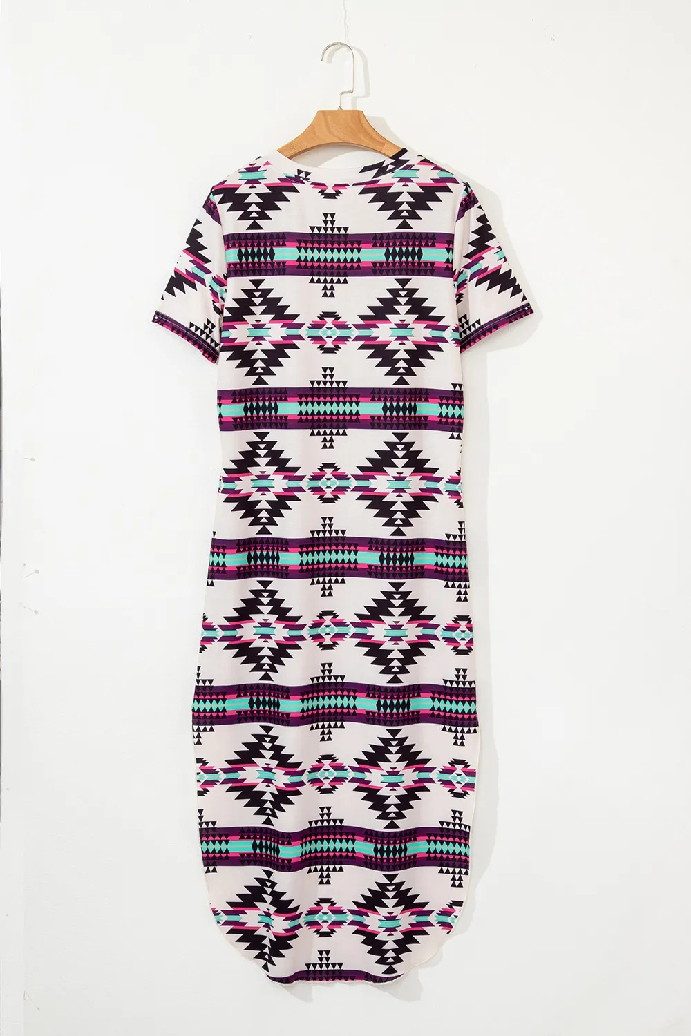 Aztec Print V-Neck Midi Dress, image 11
