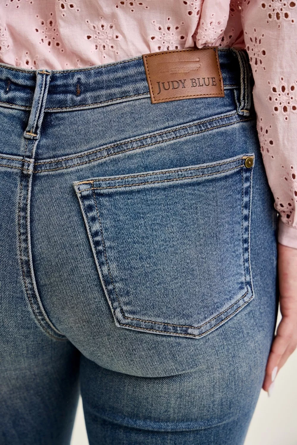 Mid Rise Flare Jeans with Front Flap Pockets, image 5