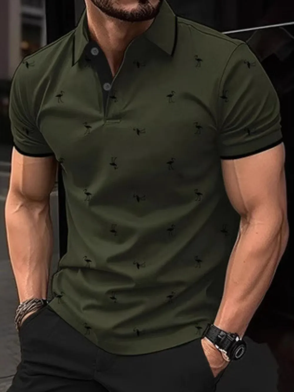 Men's Full Size Collared Neck Short Sleeve Polo Plus Size
