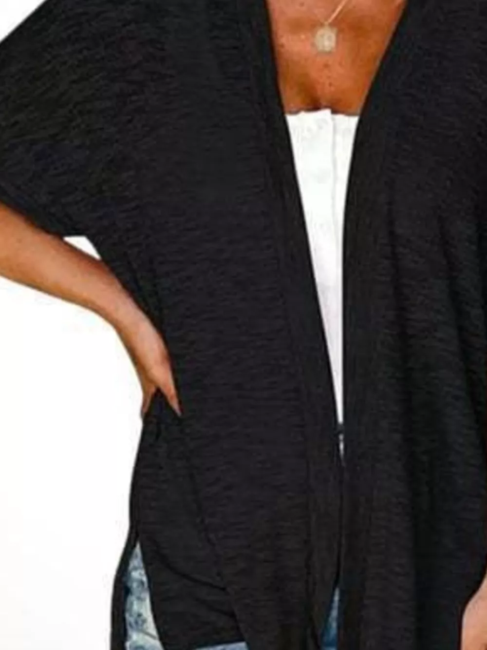 Side Sit Open Front Cardigan, image 12