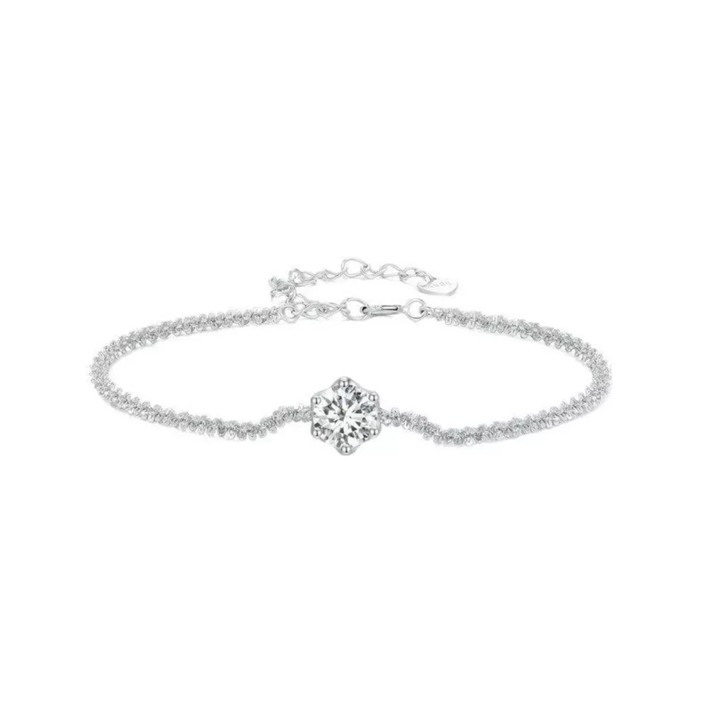 925 Sterling Silver Zircon Bracelet, image 6
