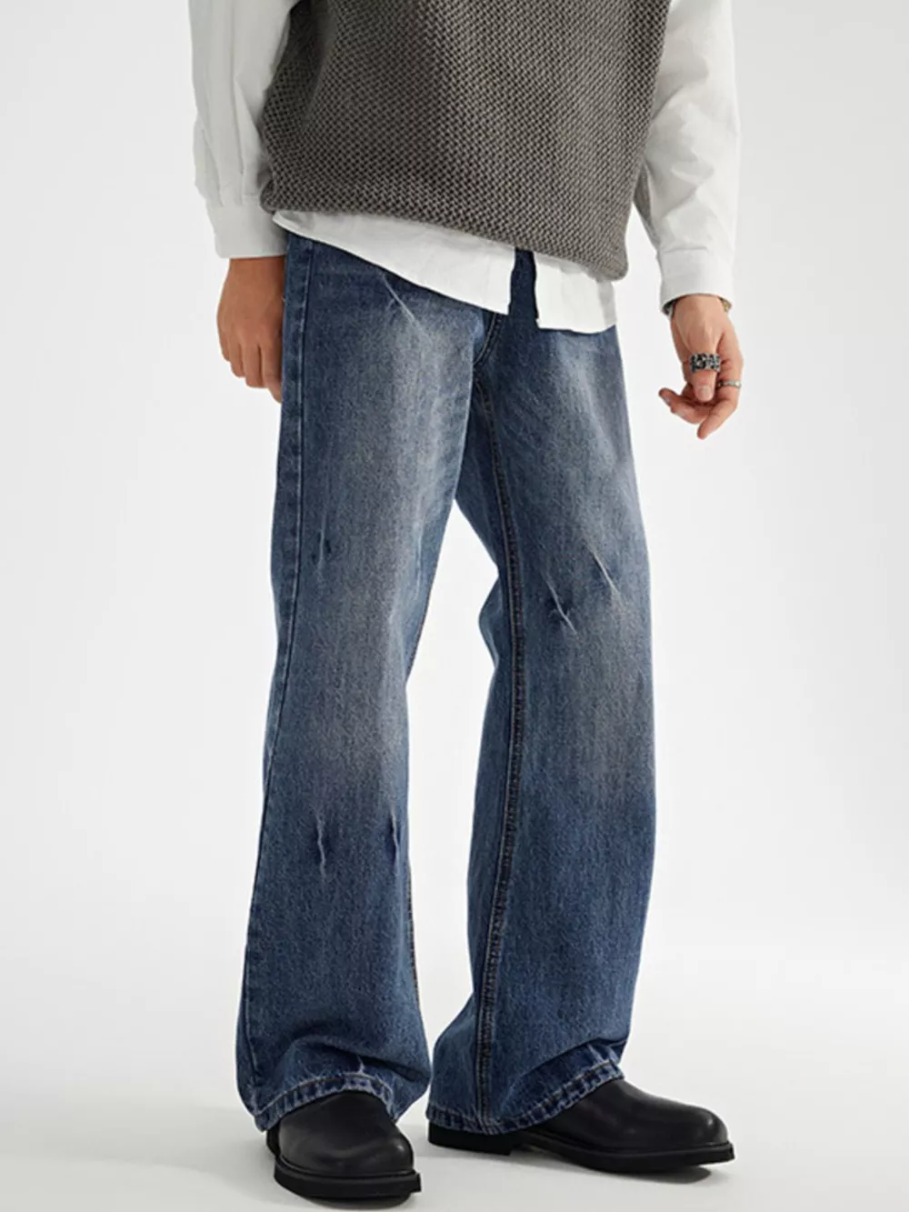 Men's Wide Leg Jeans, image 4