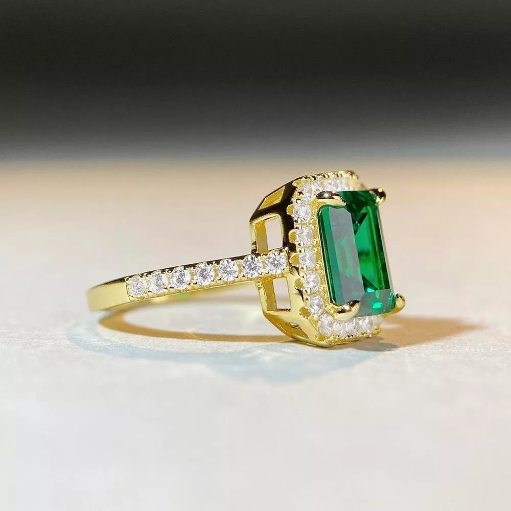 925 Sterling Silver Zircon Geometric Ring, image 4