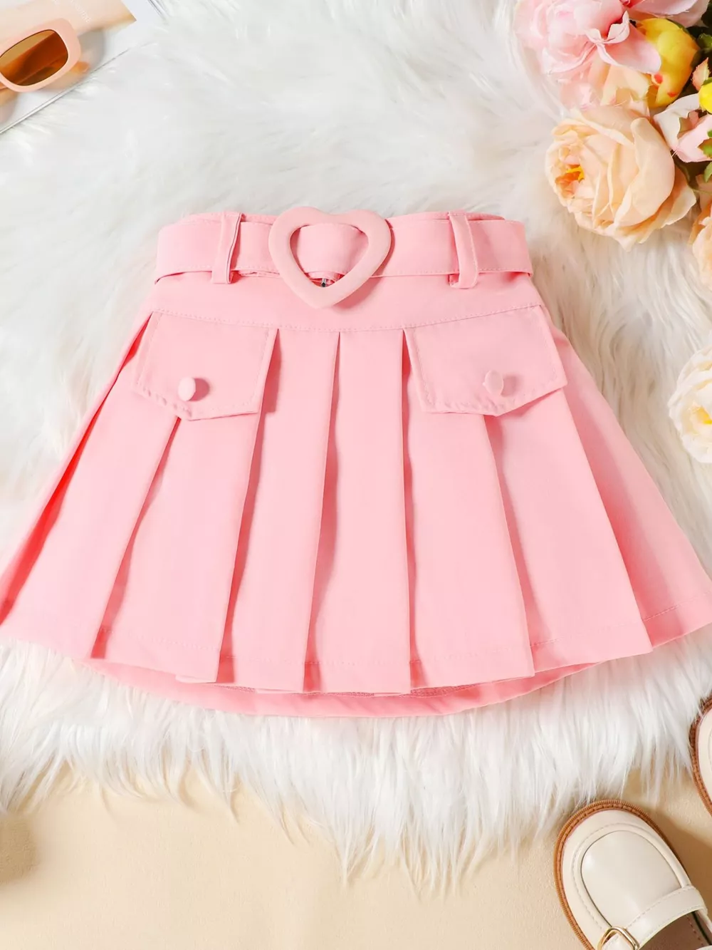 Children's Bowknot Vest & Pleated Skirt Set, image 5