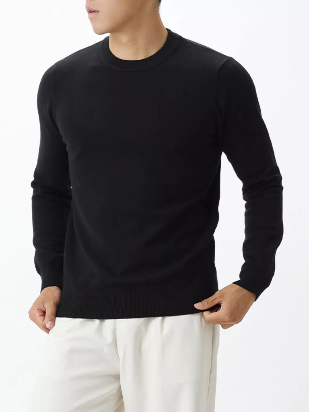 Men's Plus Size Classic Crew Neck Sweater, image 12