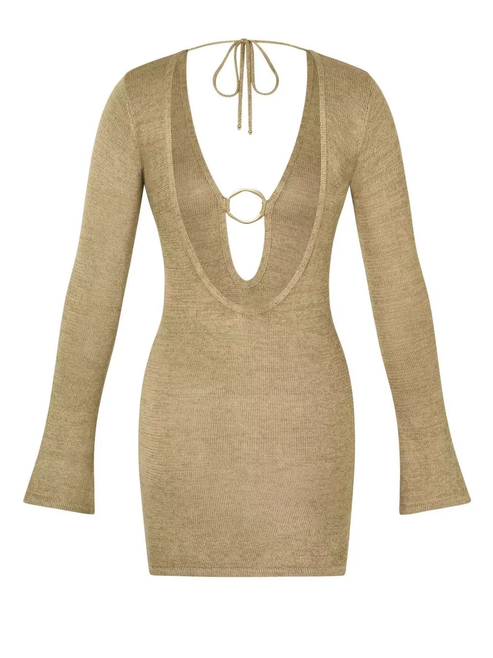 Sheer Knit Mini Cover-Up Dress, image 8