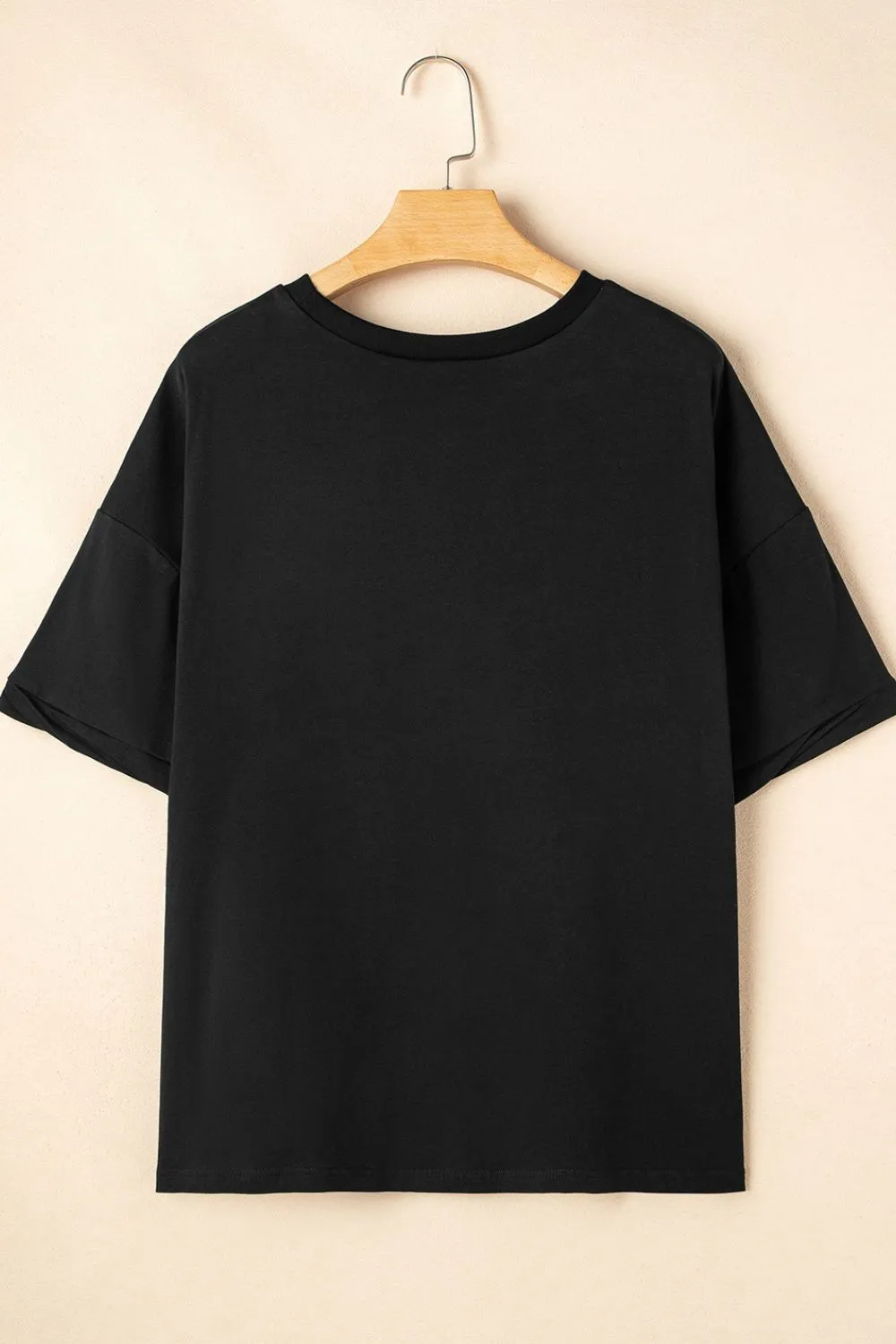 Loose Half Sleeve Hi Low Hem T Shirt, image 19