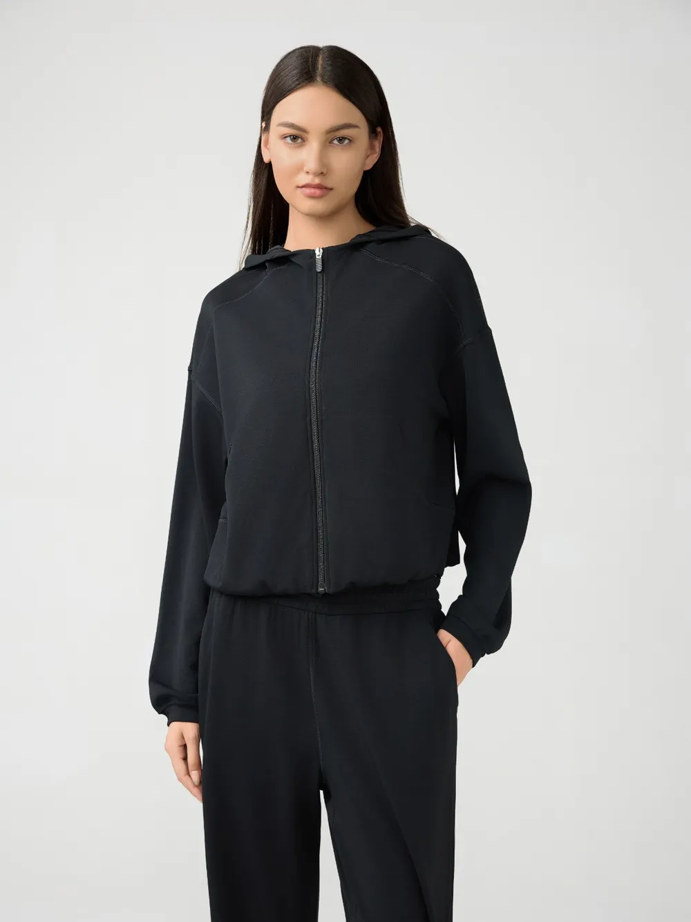 Zip Up Dropped Shouder Active Hooded, image 14