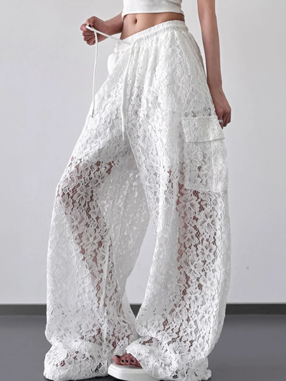 Lace Wide Leg Pants, image 5
