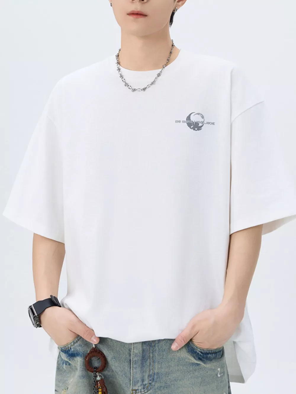 Men's Plus Size Round Neck Short Sleeve T-Shirt, image 8