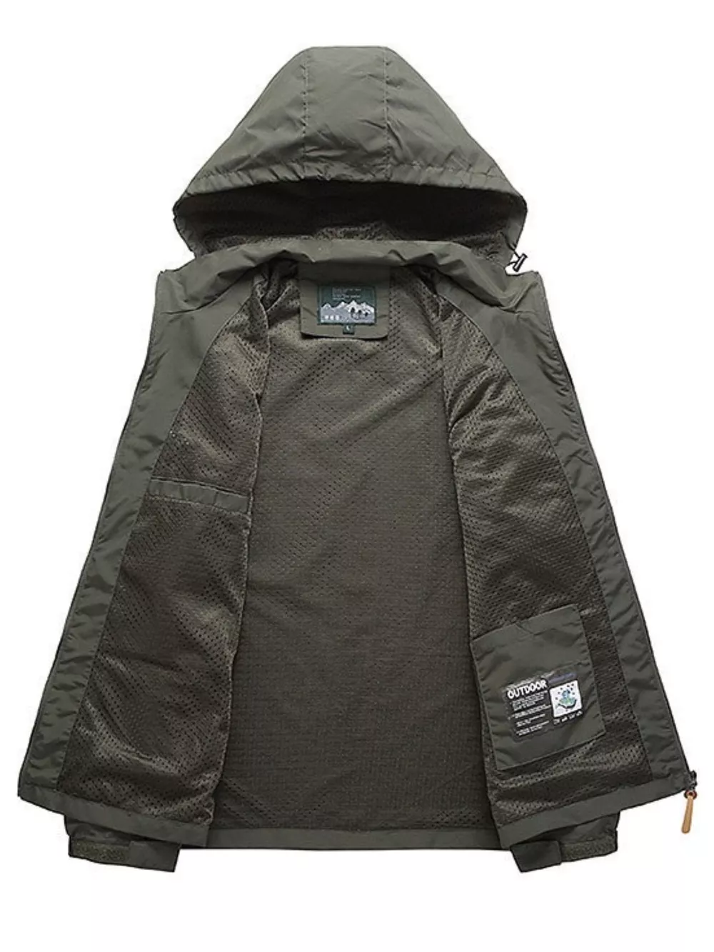 Men's Plus Size Outdoor Windproof Hooded Jacket, image 3