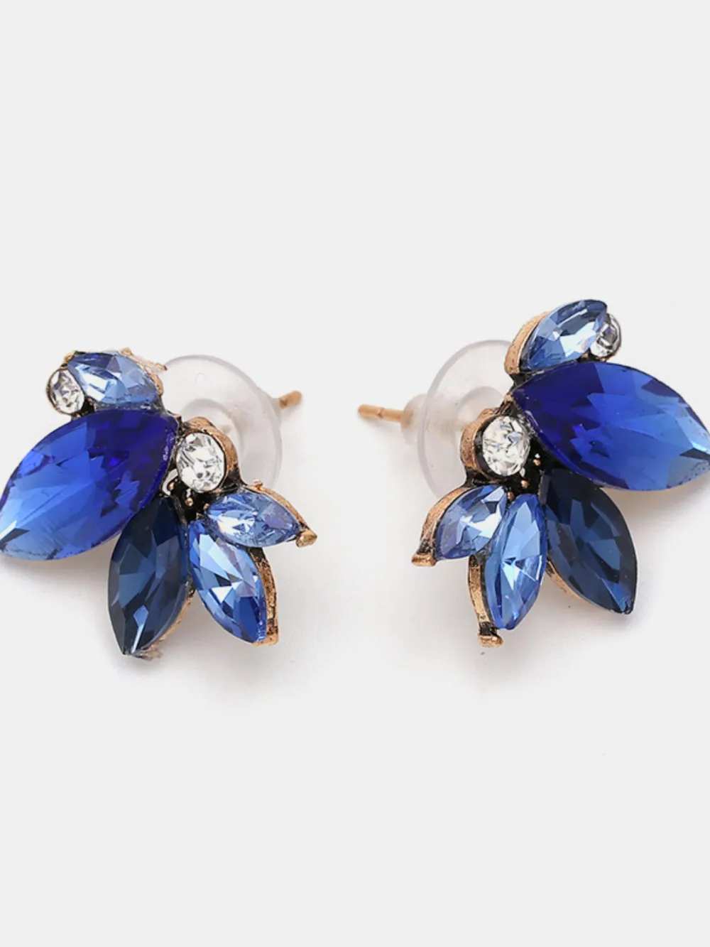 Alloy Rhinestone Flower Stud Earrings, image 2